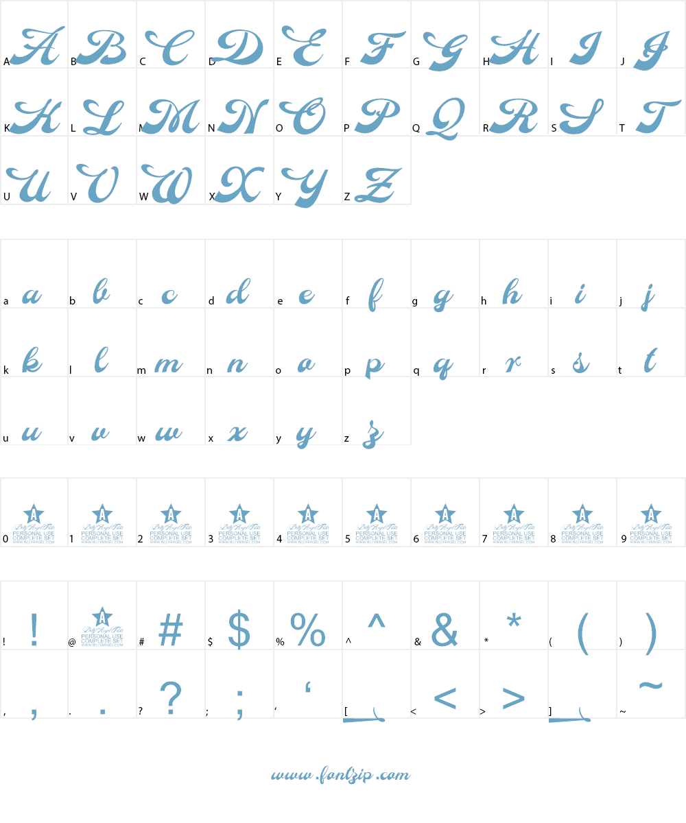 Anette Personal Use Font Character